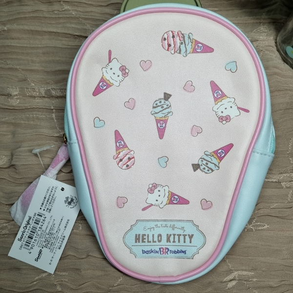日本31冰淇淋×三麗鷗Hello Kitty聯名 皮革小收納包 2016-細節圖3