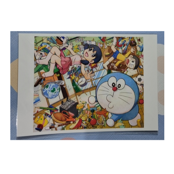 日本2017 THE哆啦A夢展販賣明信片 村上隆燙金明信片 Mr.明信片THEドラえもん展-規格圖2