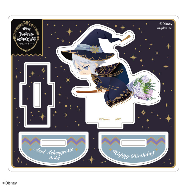 迪士尼扭曲仙境海寮Azul盛開生日壓克力立牌徽章Disney Twisted-Wonderland-細節圖2