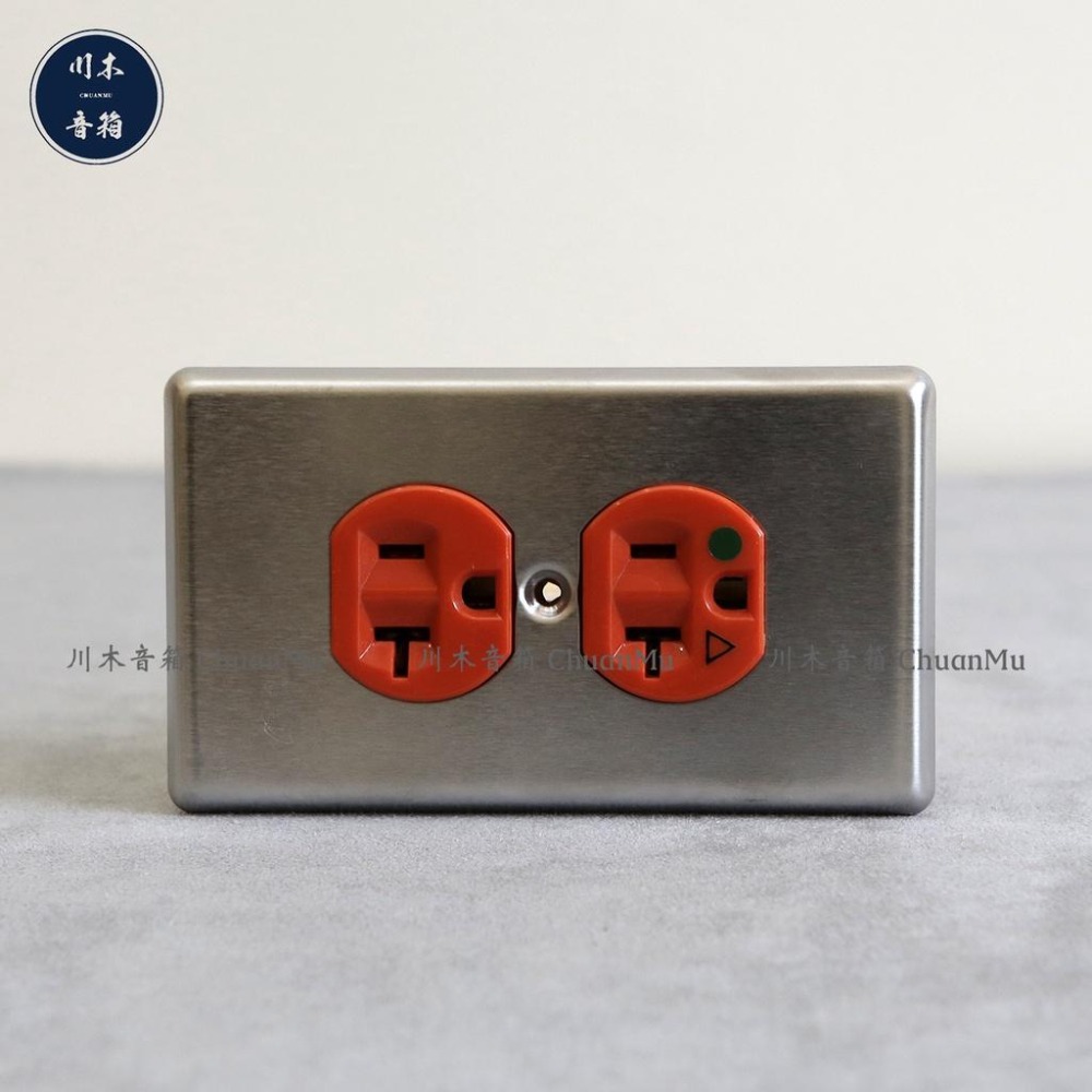 【川木】美國Cooper IG8300電源插座 台灣 單聯雙孔不鏽鋼蓋板 不鏽鋼二眼 開關 壁面插座 蓋板 面板-細節圖6