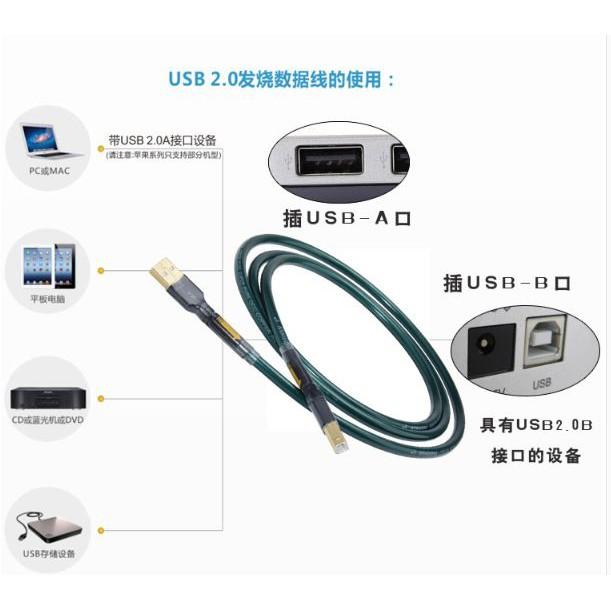 單晶銅發燒USB線【川木】全新現貨【W145】電腦DAC解碼器 音效卡音響A-B USB音訊線2.0-細節圖7