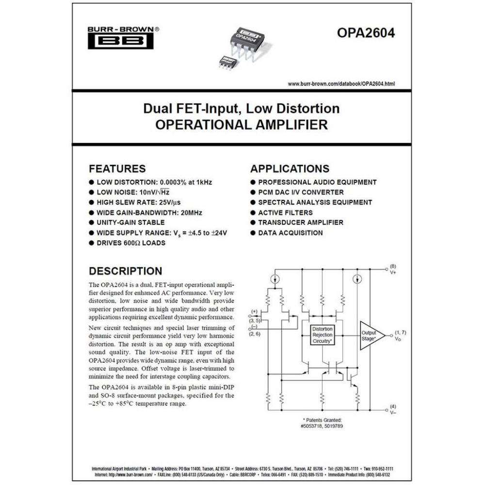 發燒運放原裝進口OPA2604AP【川木】全新現貨【P264】升級NE5532 膽味經典 送8p插座 opa2604-細節圖4