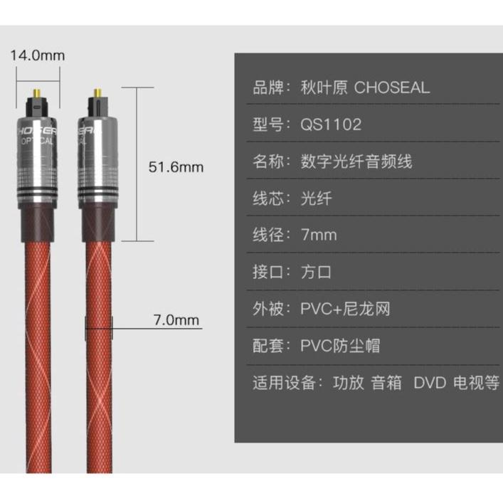 數位光纖音訊線家用SPDIF輸出線【川木】全新現貨【W248】藍光機音響功放方口對方音箱線連接線-細節圖7
