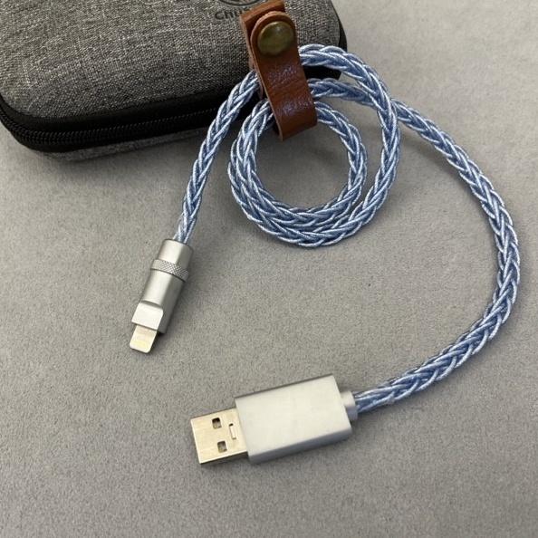 川木 手工 6MM 單晶銅 APPLE蘋果傳輸線 手機數據線 USB to Lightning 汽車CARPLAY-細節圖5