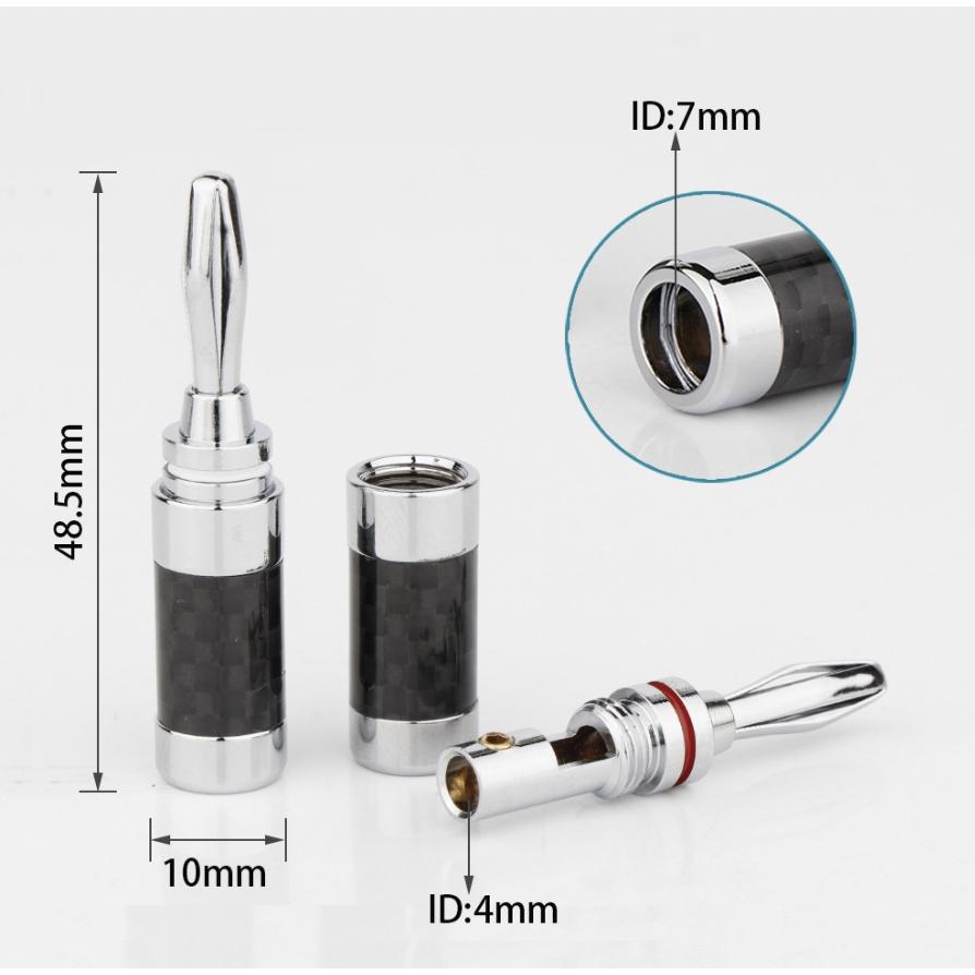 英國 頂級碳纖維鍍銠 冷凍 香蕉頭【川木】全新現貨【P211】音響香蕉插頭 香蕉插 音箱喇叭插頭 單個價格 QED-細節圖9