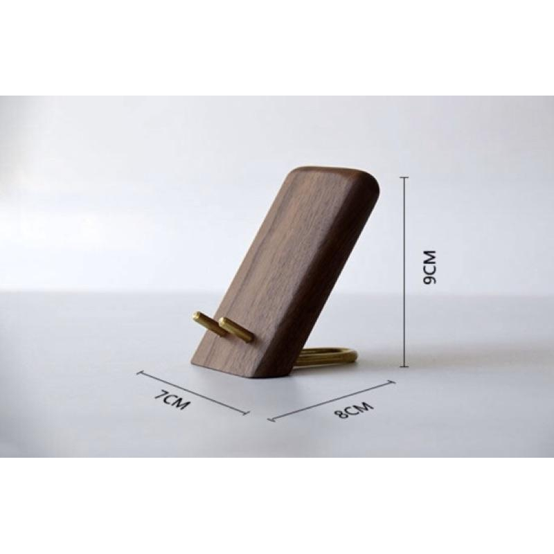 手機支架 手機架 北美黑胡桃木【川木】全新現貨【P202】精美手工黃銅原木 角度舒適 做工細膩 手工打磨 倒腳-細節圖8