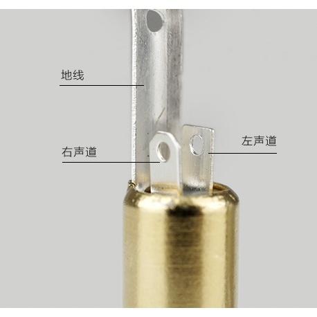 【促銷】發燒 Hifi 銅鍍金 3.5mm 母頭【川木】全新現貨【P203】母插頭 立體聲-細節圖5