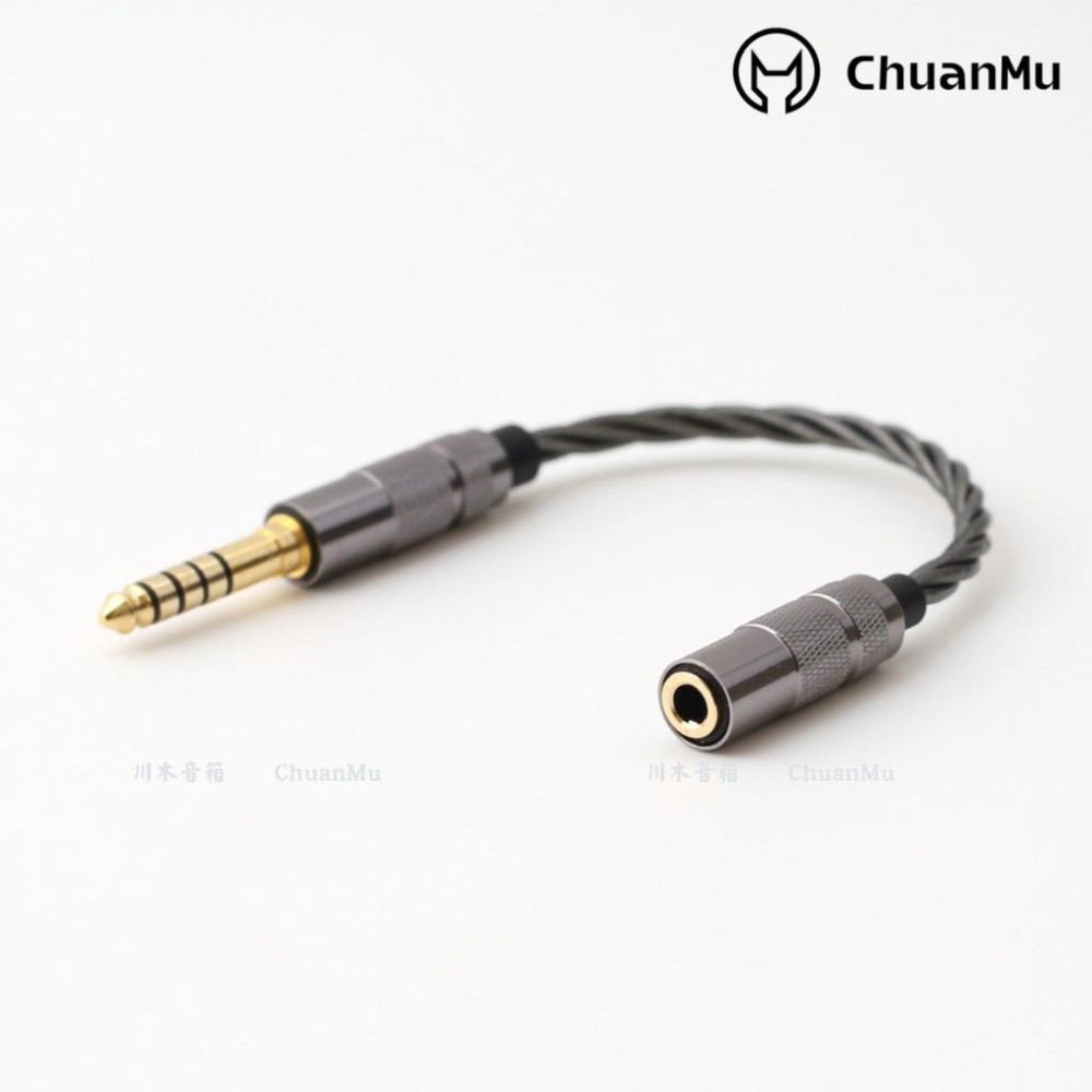 川木 3.5母轉4.4平衡 轉接線【M60】平衡音頻轉接線 轉接線 3.5 立體聲轉 4.4 平衡-細節圖3