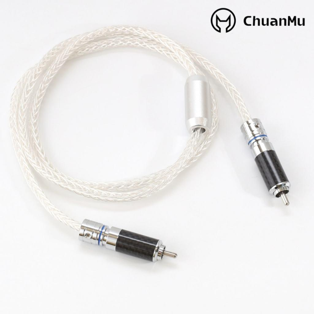 發燒75歐姆同軸線【M104】HiFi 7N OCC單晶銀 數位 重低音 音頻線 信號線-細節圖2