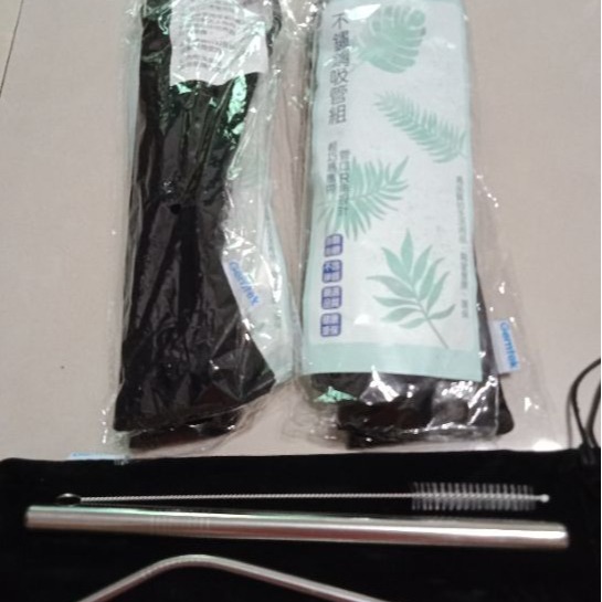 304不鏽鋼吸管兩件組 附清潔刷 不鏽鋼吸管 直吸管 粗吸管 吸管 刷子 攪拌棒 環保 可重複-細節圖2