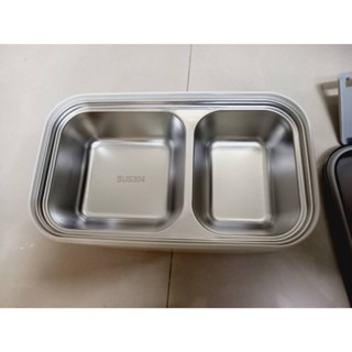 YU Living 分隔便當盒 304不鏽鋼 不鏽鋼 分層便當盒 附餐具 便當盒 餐盒 午餐盒-細節圖6