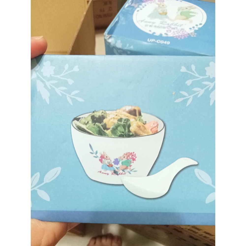 安妮兔瓷碗禮盒 安妮兔方型一碗一匙禮盒 安妮兔碗+湯匙-細節圖7