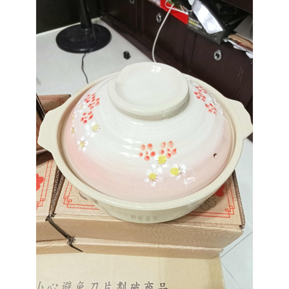 松村窯 日式砂鍋7.5吋-紅梅-細節圖4