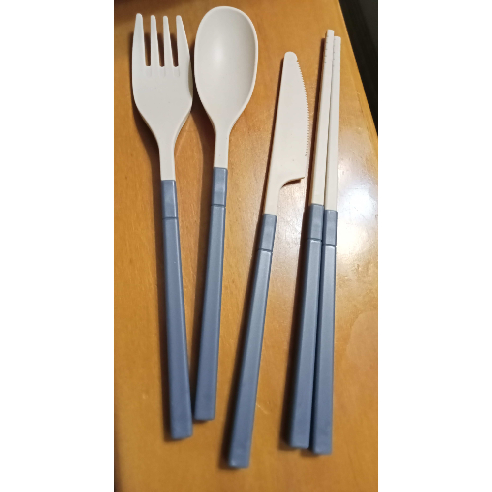 可拆式環保餐具四件組 出國旅行露營野餐使用 小麥秸桿材質 (附收納盒）-細節圖2
