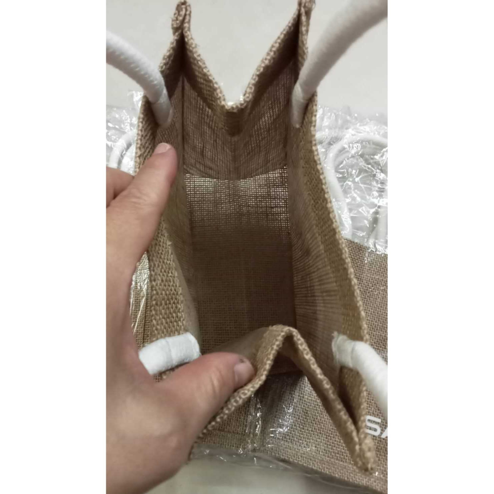 無印風黃麻購物袋-細節圖4