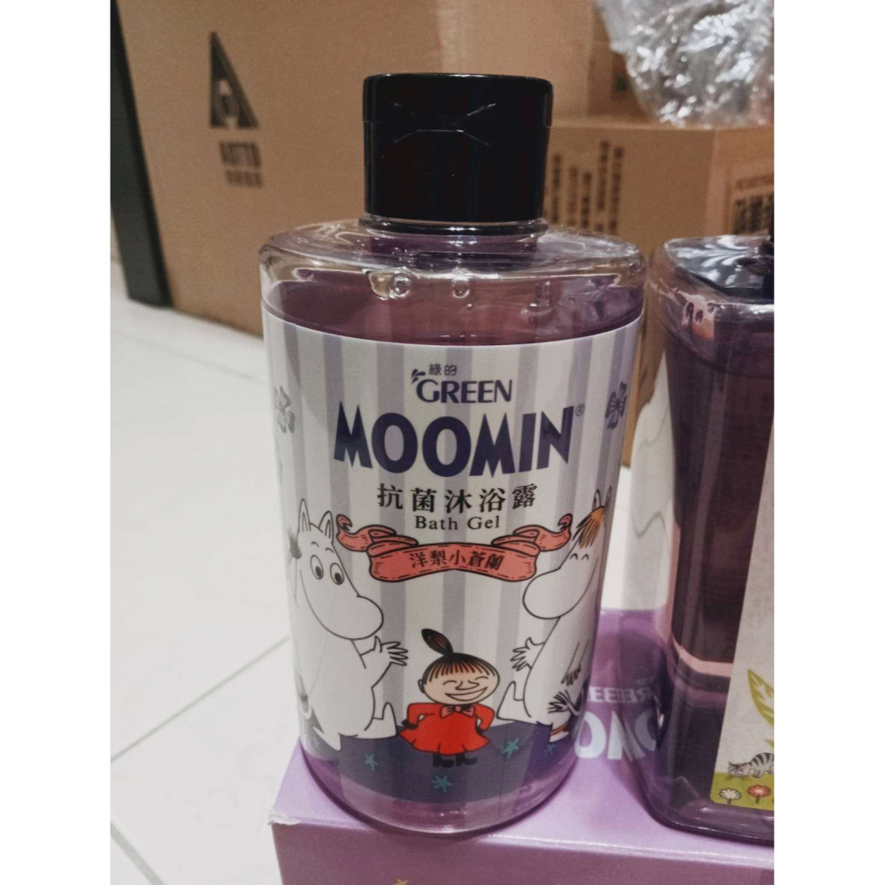 嚕嚕米 綠的 GREEN  MOOMIN 植物抗菌潔手露350ml+抗菌沐浴露350ml 兩件組-細節圖2