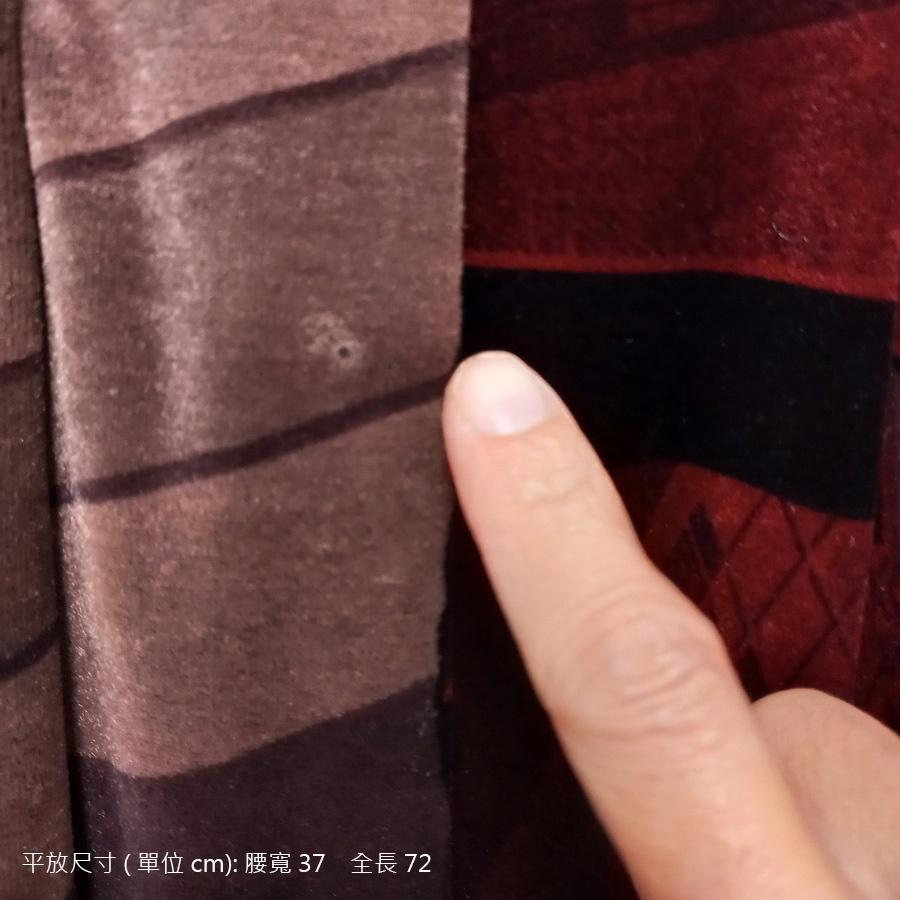220902酒紅褐色黑色不規則線條長裙有口袋二手-細節圖3