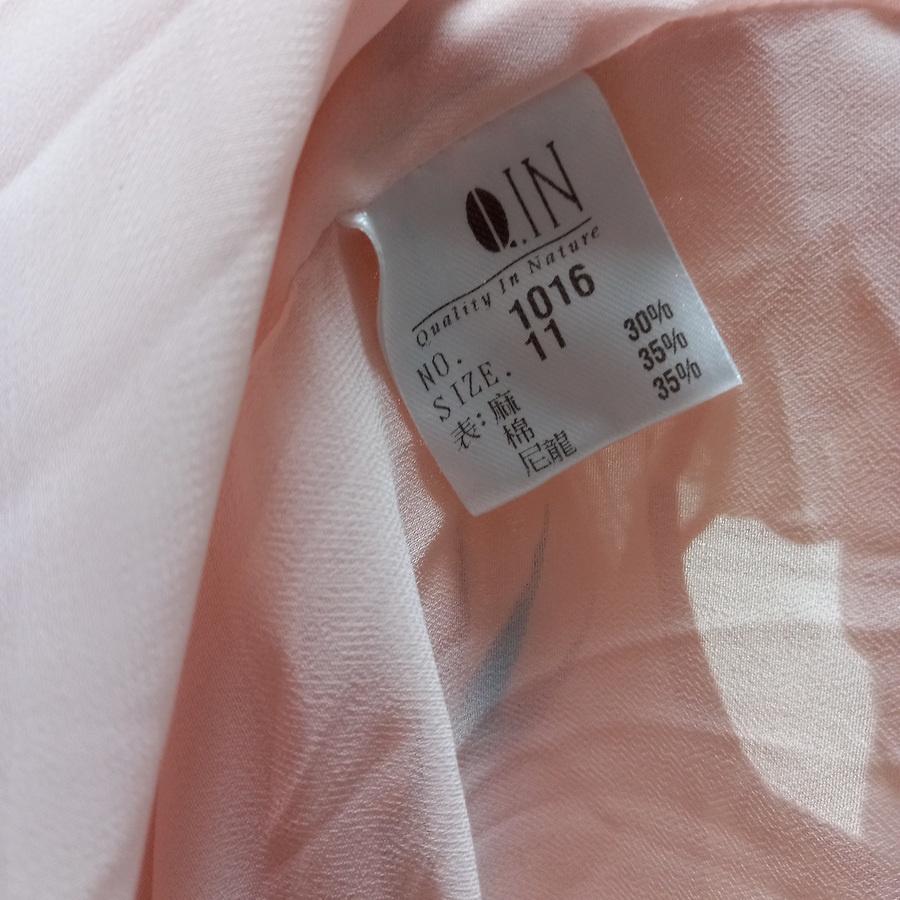 220301OIN粉紅短袖長洋裝二手11-細節圖4