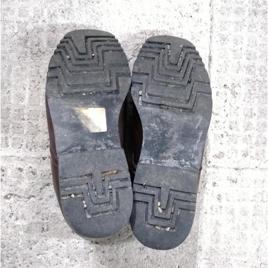 220301真皮褐色短靴 黃色真皮休閒鞋 二手-細節圖4