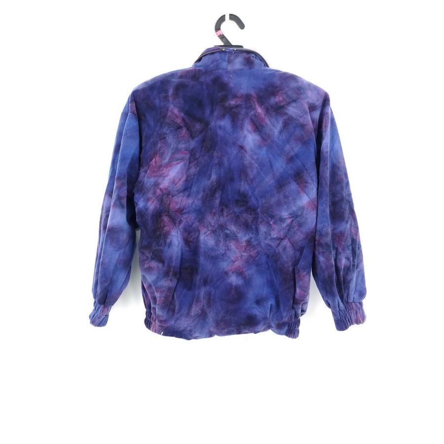 211104舊愛古著 絲絨藍紫色迷幻漸層外套二手-細節圖2