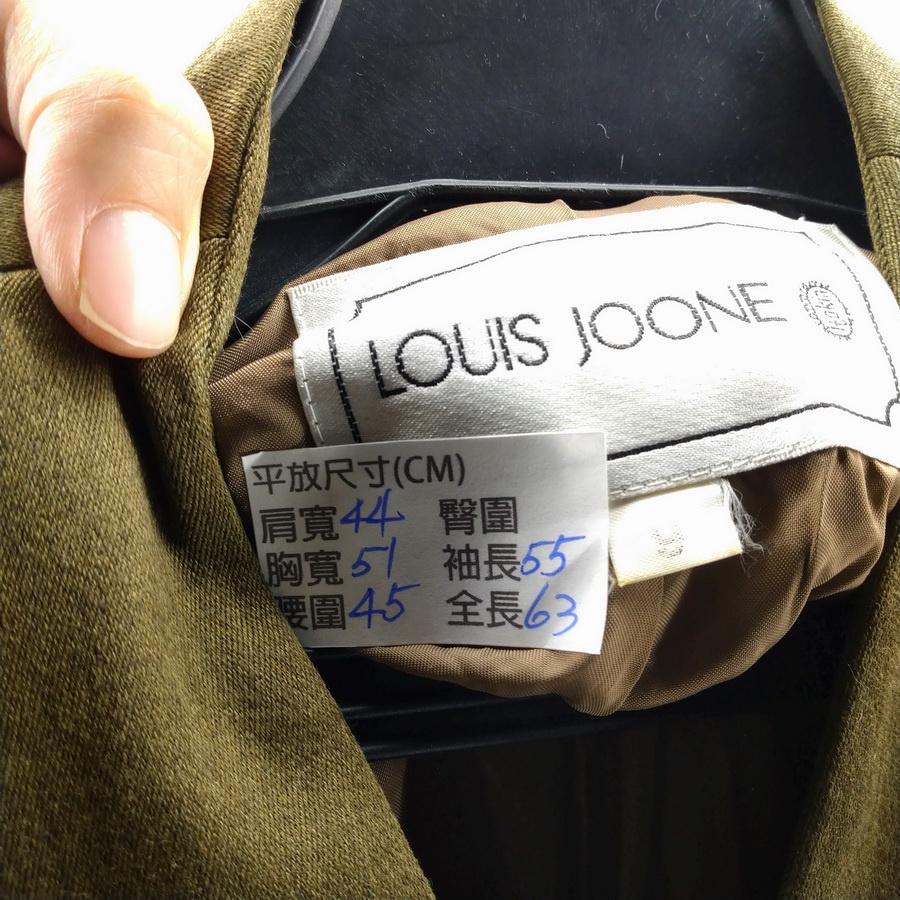 211104舊愛古著louis joone橄欖綠寬版外套上衣二手-細節圖3