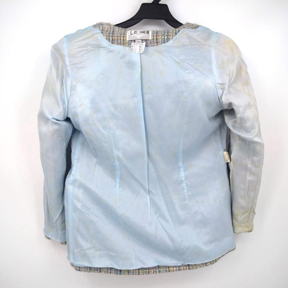 220103舊愛古著LE BIEN 莫藍迪色毛料36秋冬大衣二手 內裡有泛黃-細節圖7