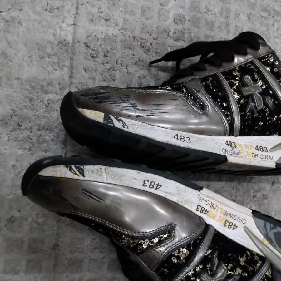 220101Premiata 483 original 義大利真皮厚底休閒鞋 40-細節圖3