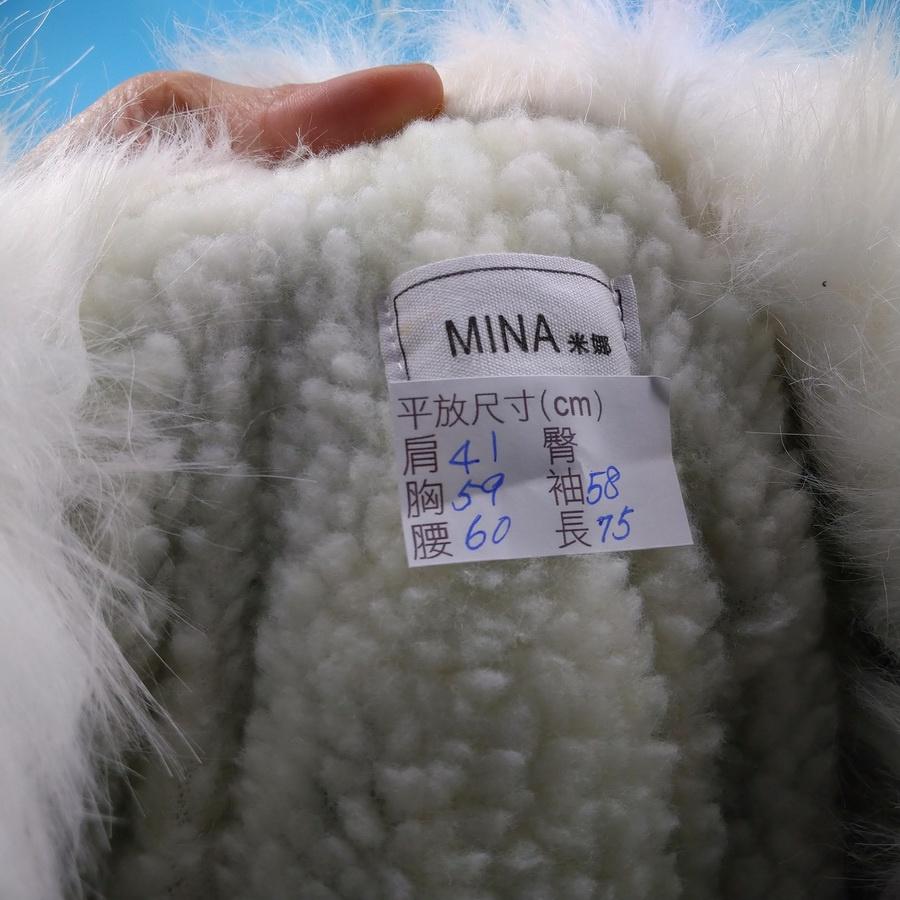 211204墨綠色內裡刷毛浮誇毛毛領帽子外套二手-細節圖3