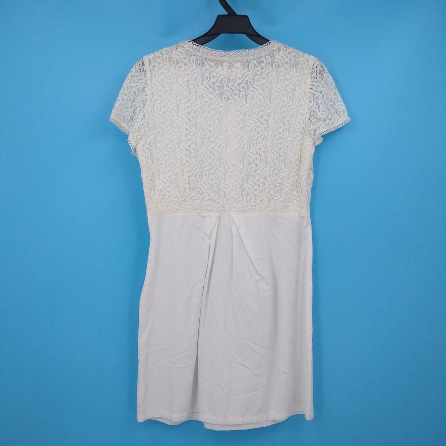 211202chaber白色蕾絲圖樣洋裝3二手-細節圖2