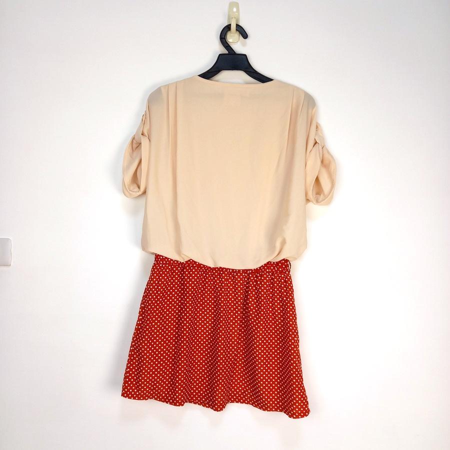 220301假兩件雪紡紗洋裝二手-細節圖2