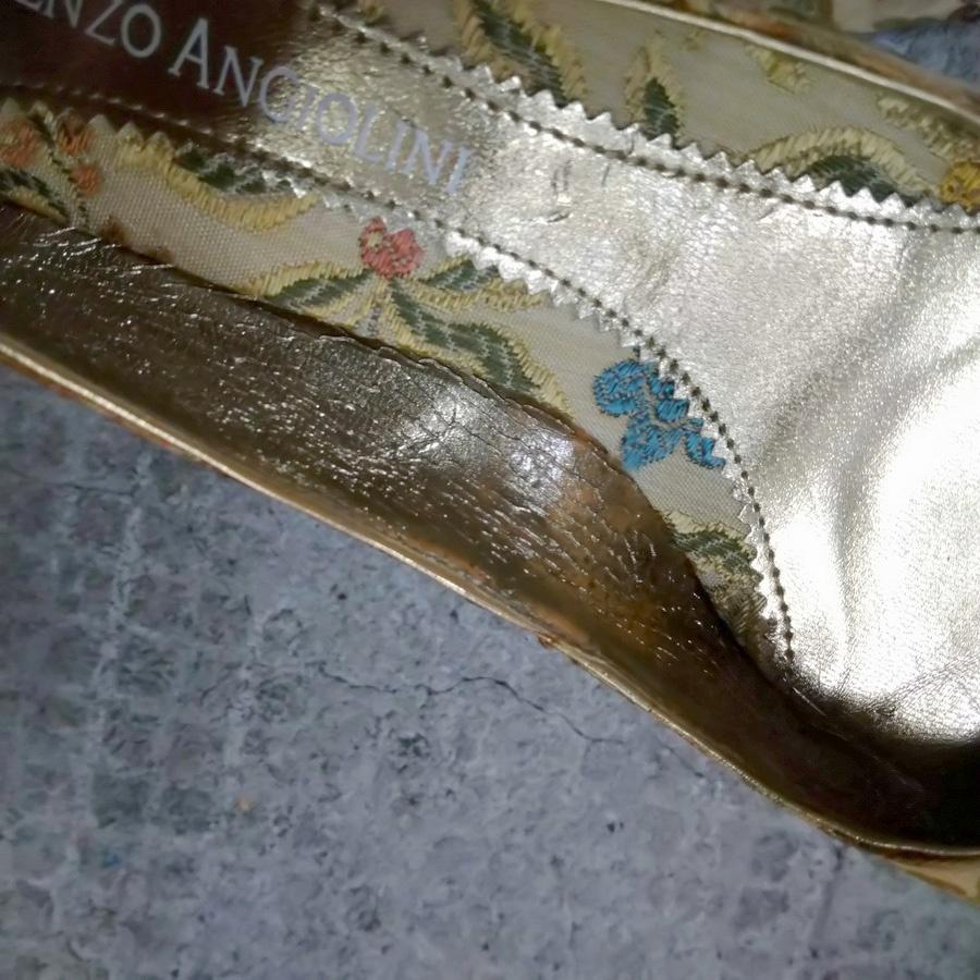 220301cumar粉色緞面圓頭高跟鞋6號半二手 enzo angiolini電繡花朵水鑽尖頭高跟鞋 晚宴鞋婚宴鞋-細節圖8