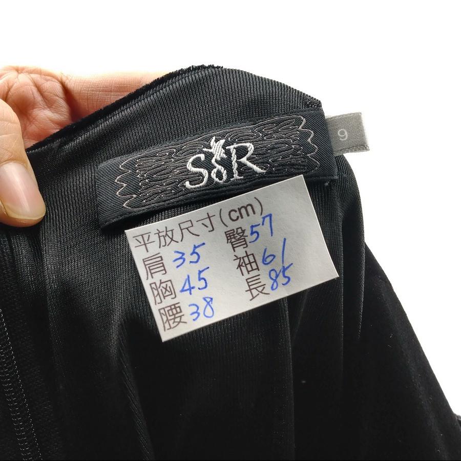 211104品牌S&R莎蕾黑色蕾絲絲絨洋裝小禮服宴會服 9二手-細節圖3