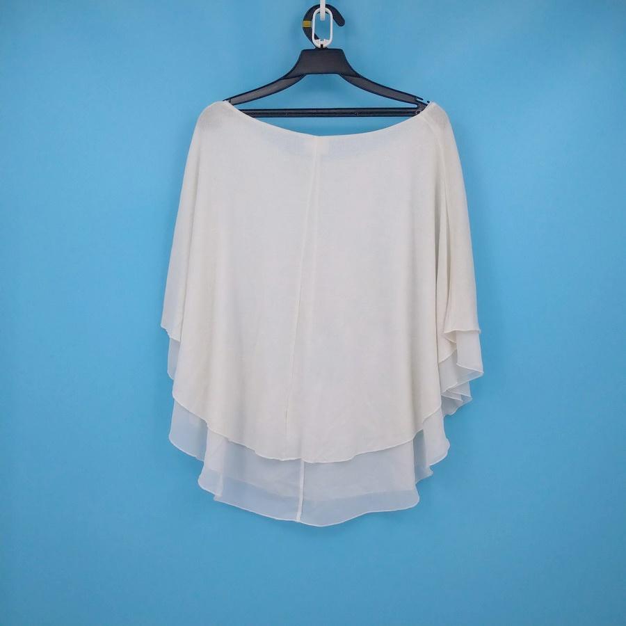 211202白色寬版圓弧上衣二手-細節圖2