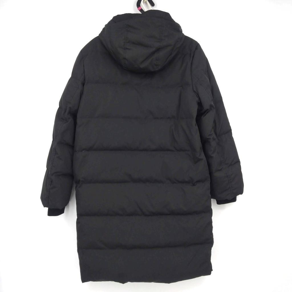 220103DAYLIEEL FASHION黑色鋪棉長板秋冬大衣 L 二手-細節圖2