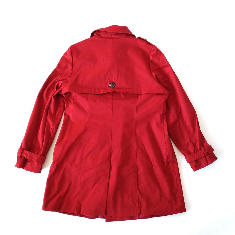 220102nouvelle TOKYO黑色橘黃紅色口袋風衣雙排扣外套11二手-細節圖3