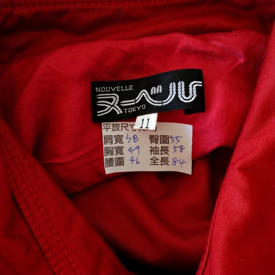 220102nouvelle TOKYO黑色橘黃紅色口袋風衣雙排扣外套11二手-細節圖4