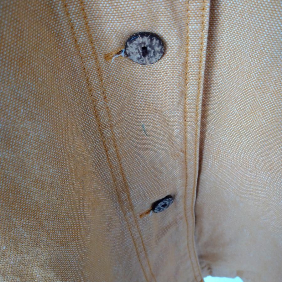 220201koyou黃色連帽鋪棉內裡可拆外套二手 少一個釦子.有處藍漬-細節圖3