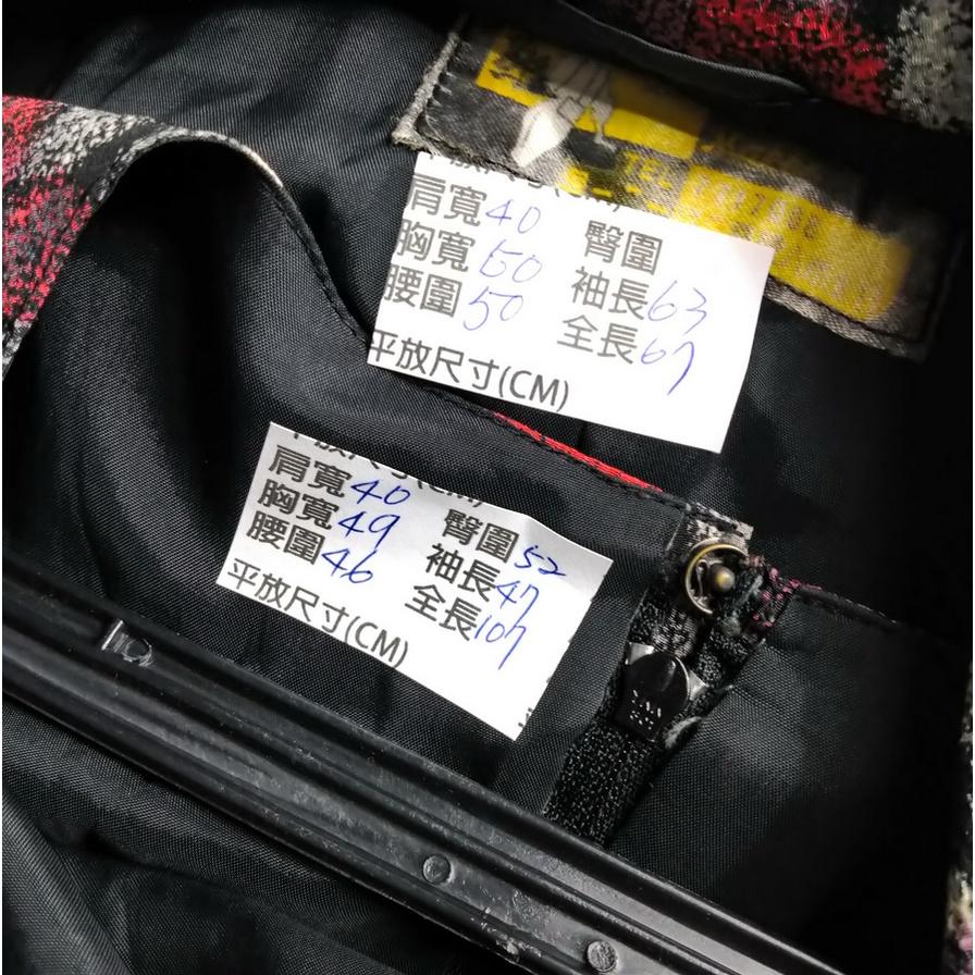 211204灰紅玫瑰葉子長袖洋裝長袖西裝罩衫套裝二手-細節圖6