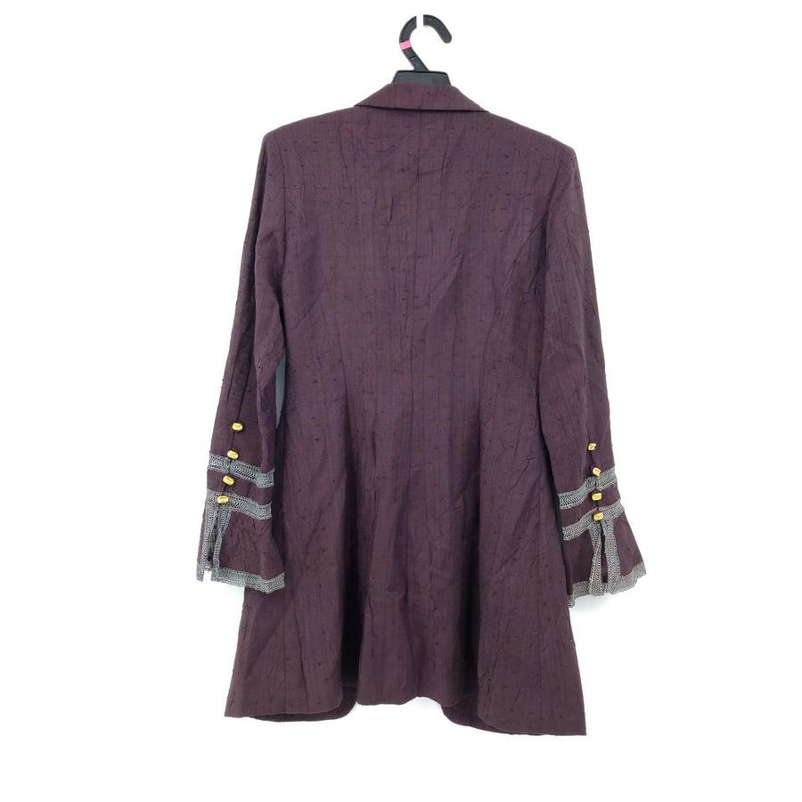 211004HIDESAN 紫色長板寬袖外套二手-細節圖2