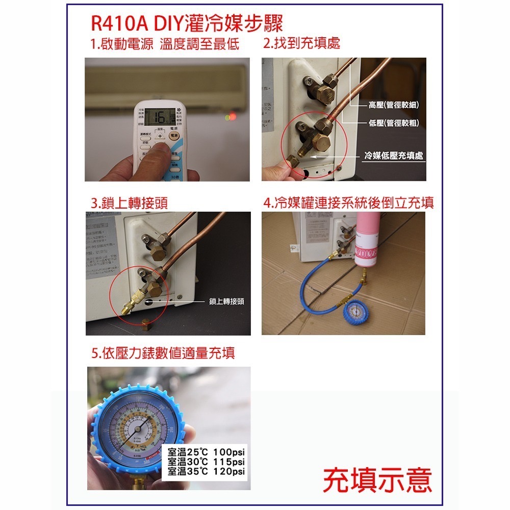 【Top Cool 台灣】DIY灌冷媒 閥門升級 容量升級  R32 R410A冷媒  家用空調   720g 820g-細節圖5