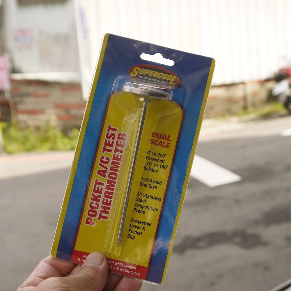 【Supercool 超級冷】43mm大尺寸 車用冷氣出風口溫度計 R134a冷媒 汽車空調 汽車冷氣 美國進口-細節圖3