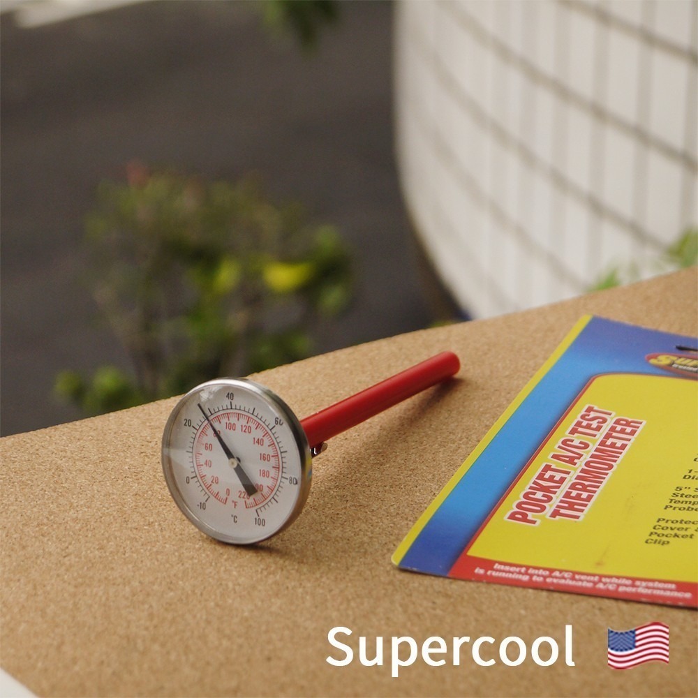 【Supercool 超級冷】43mm大尺寸 車用冷氣出風口溫度計 R134a冷媒 汽車空調 汽車冷氣 美國進口-細節圖6