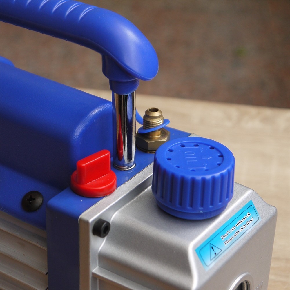 【全國冷媒 B2B】 DIY灌冷媒真空幫浦 真空泵浦 1/4HP  110V 汽車空調 家用空調-細節圖7