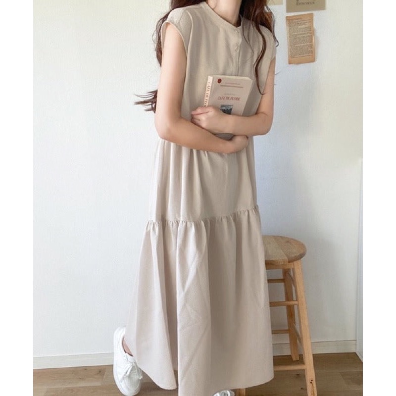 [現貨2件，馬上寄出]🇯🇵日本Classical Elf 夏日中山領後綁帶法式袖排釦拼接蛋糕連身裙-細節圖4