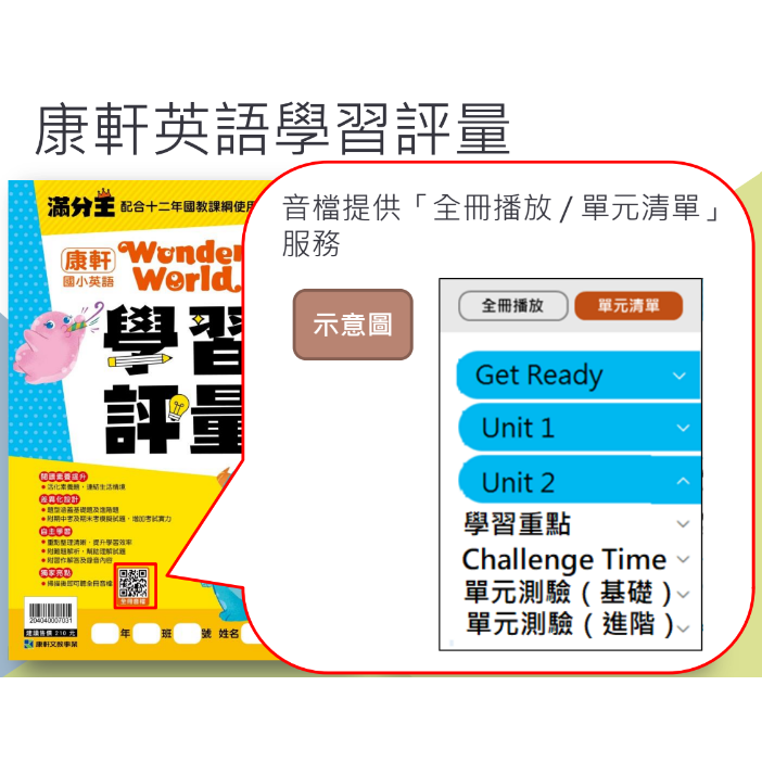 國小英語滿分王評量/配合康軒wonder world/配合翰林Here we go/康軒wonder wo線上電子書刮卡-細節圖5