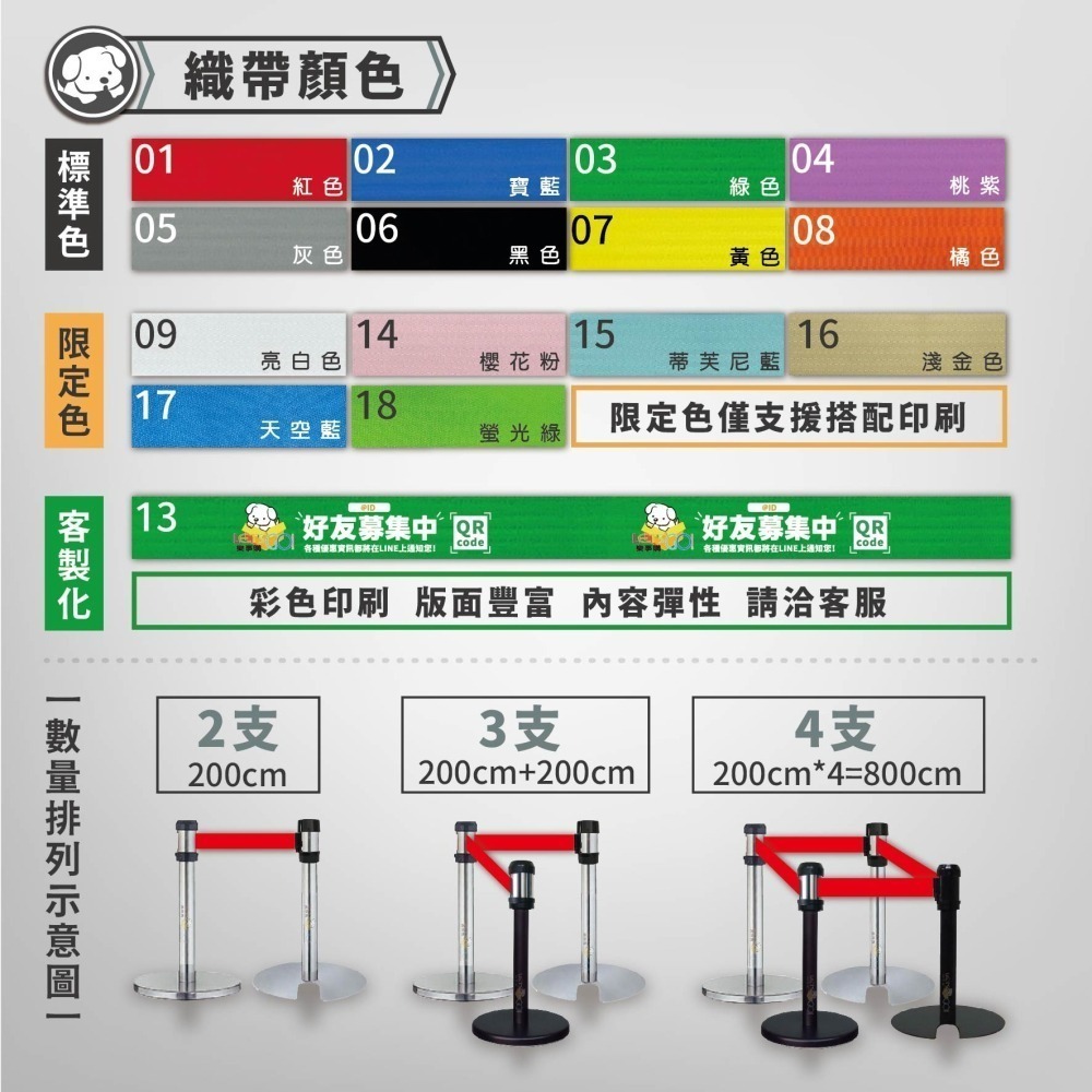 快速出貨⚡️台灣製造✨LG樂鋼 紅龍柱【圍欄柱+織帶圖文印刷~展場必備道具】圍欄 紅龍圍欄 排隊圍欄 RS-258SR-細節圖2