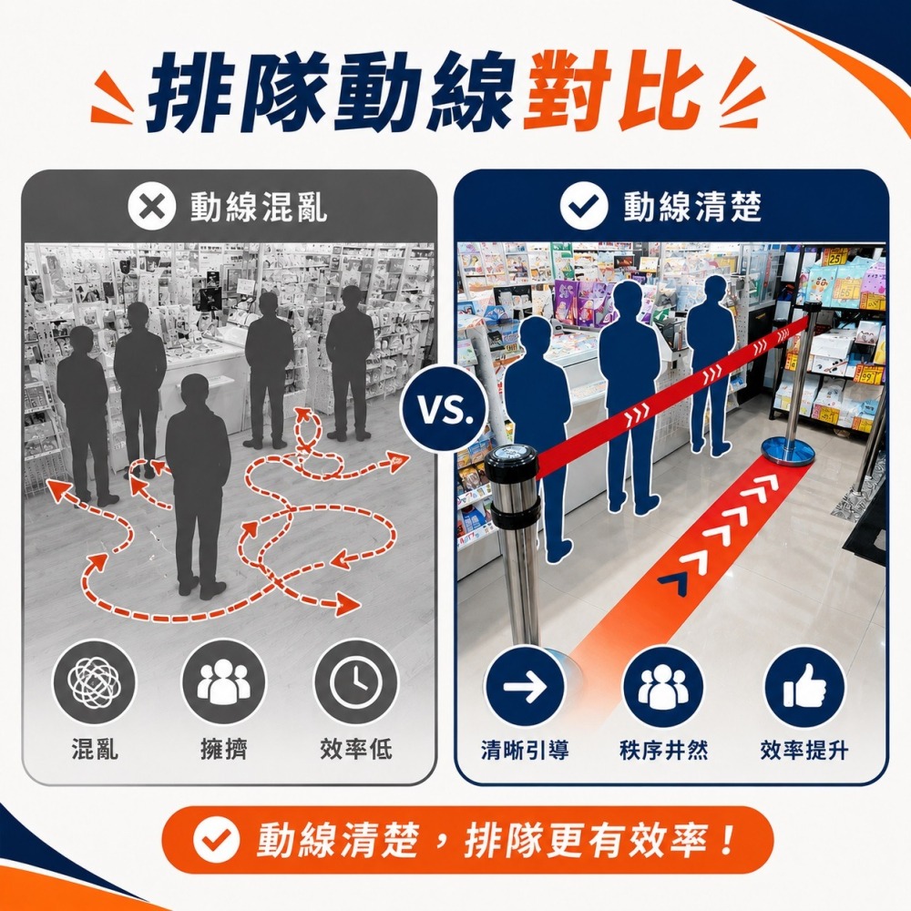 LG樂鋼【箭頭指向紅龍柱】 排隊圍欄 圍欄柱 不鏽鋼紅龍柱 2米伸縮帶 動線指引 排隊欄杆 客製印刷 GYE87S-細節圖4