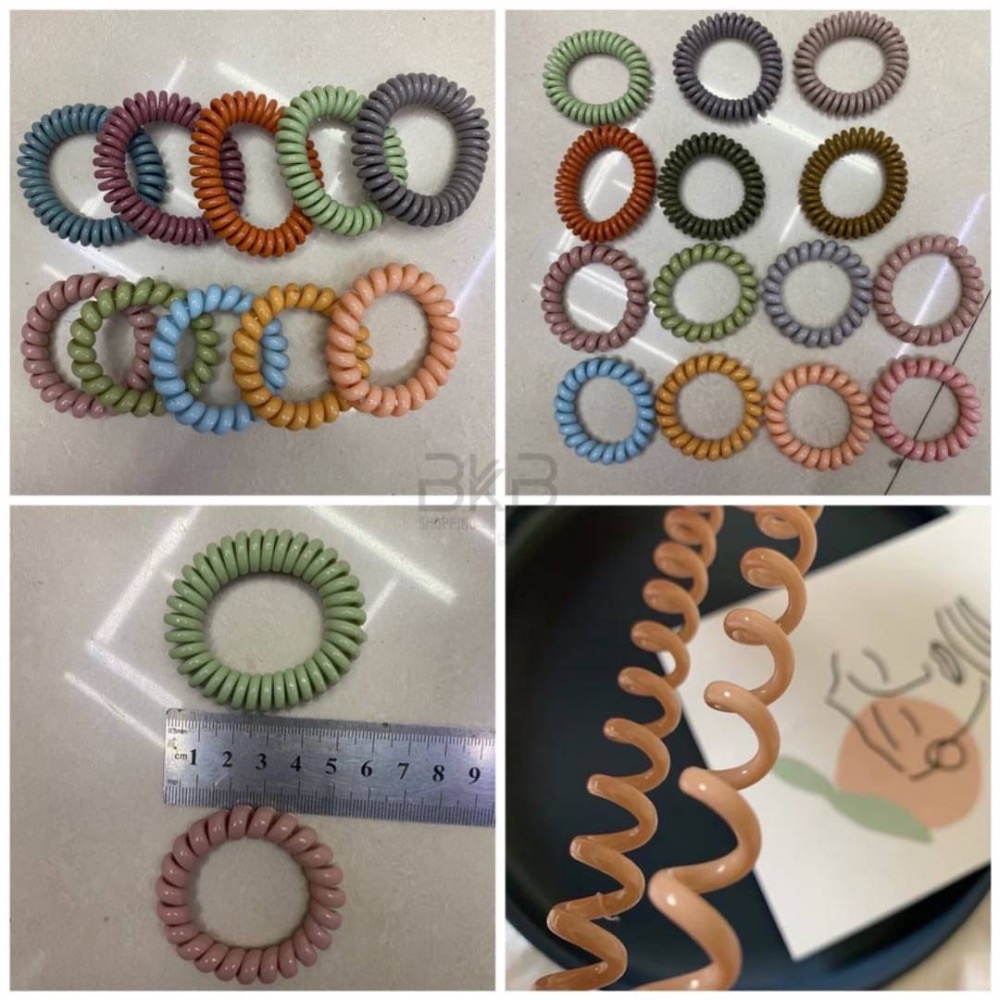 莫蘭迪色系電話線髮圈（10個一組）-細節圖6