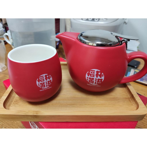 全新久放-福杯滿溢茶具套組 茶杯 茶壺 陶瓷 竹 新年