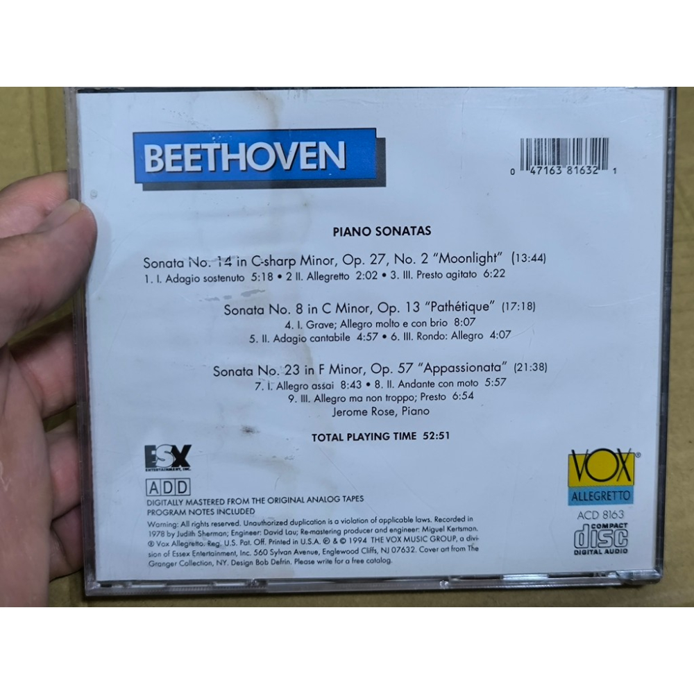 二手CD-Beethoven Piano Sonatas CN3525056-細節圖2